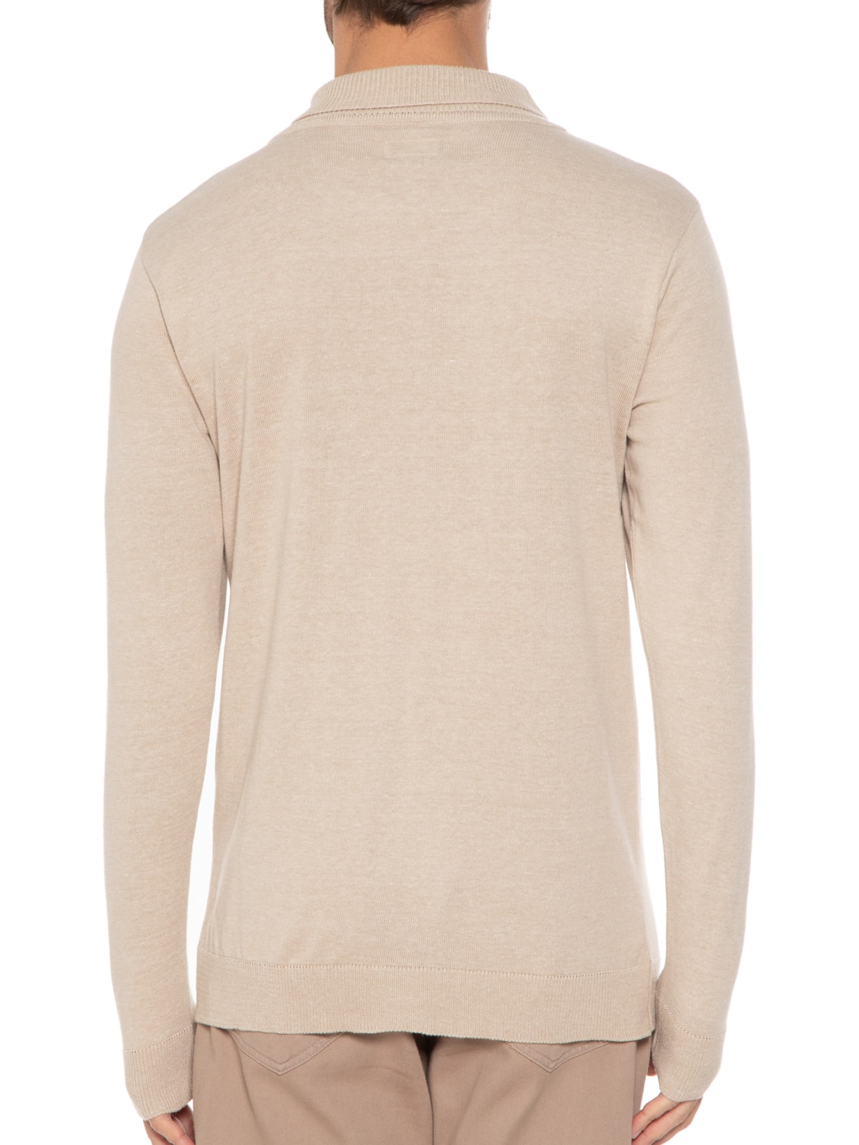 Suéter Masculino Tricot Gola Rolê Bege Urbô