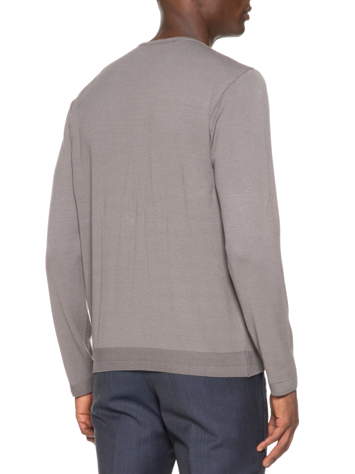 Suéter Masculino Tricot Gola V Manga Longa Cinza Paramount Alfaiataria