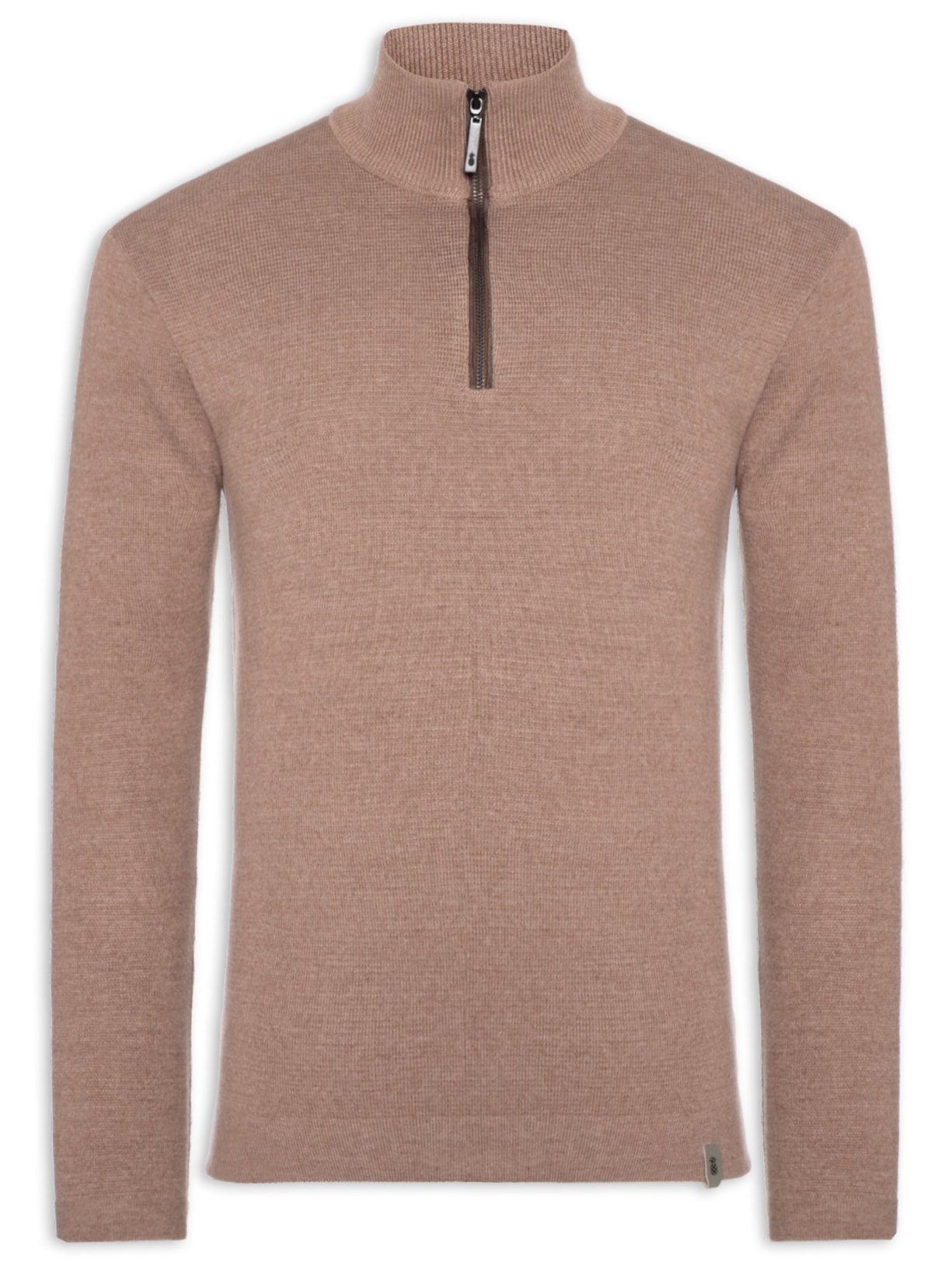 Suéter Masculino Tricot Half Zíper Laranja Pineapple