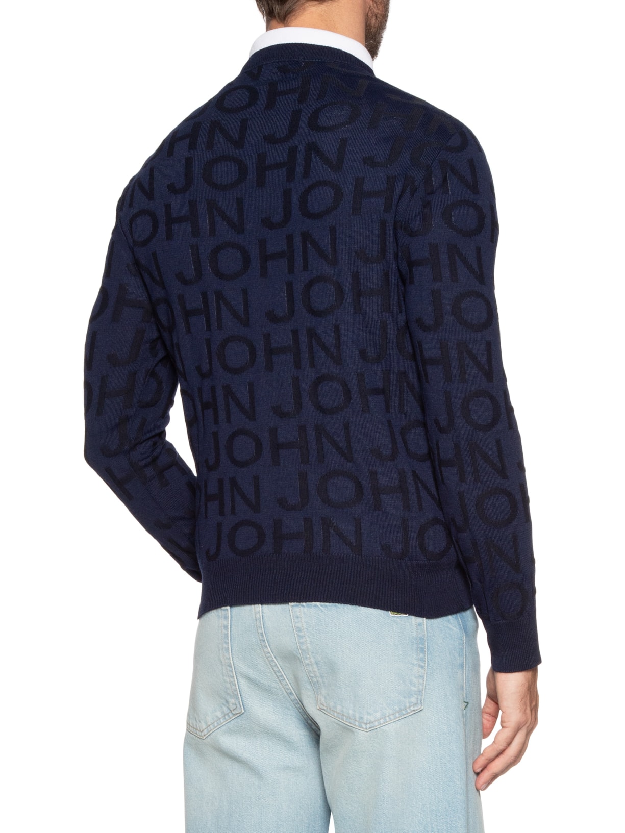 Suéter Masculino Tricot Jacquard Azul John John