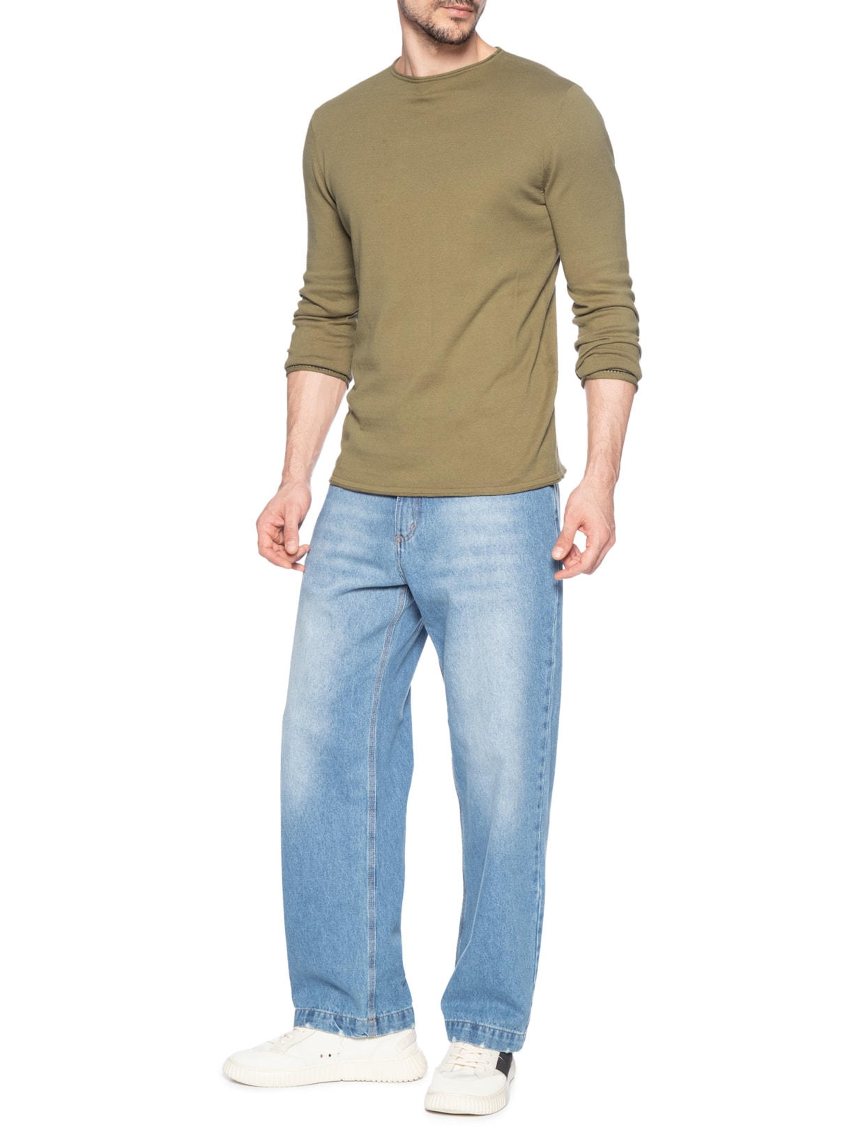 Suéter Masculino Tricot Light Cotton Marrom Osklen