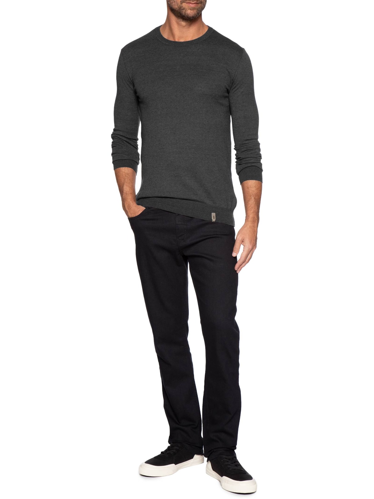 Suéter Masculino Tricot Light Preto Pineapple