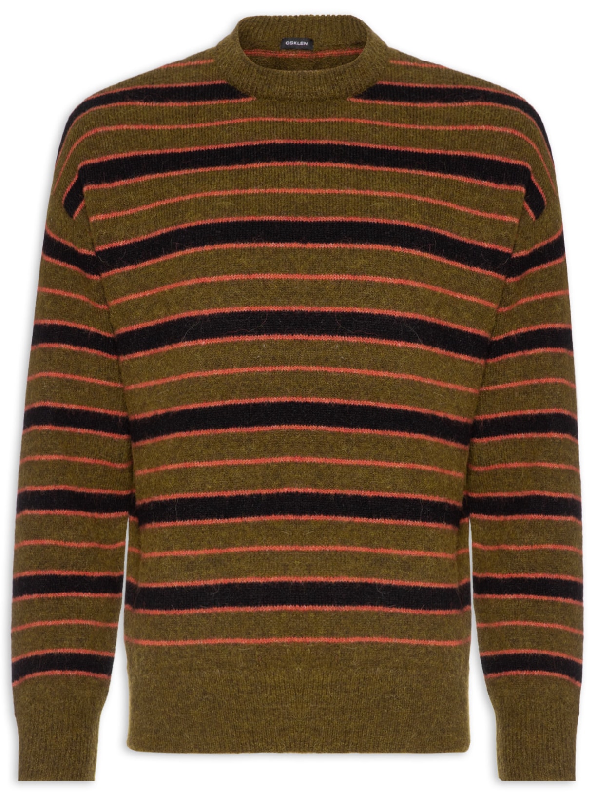 Suéter Masculino Tricot Listrado Marrom Osklen