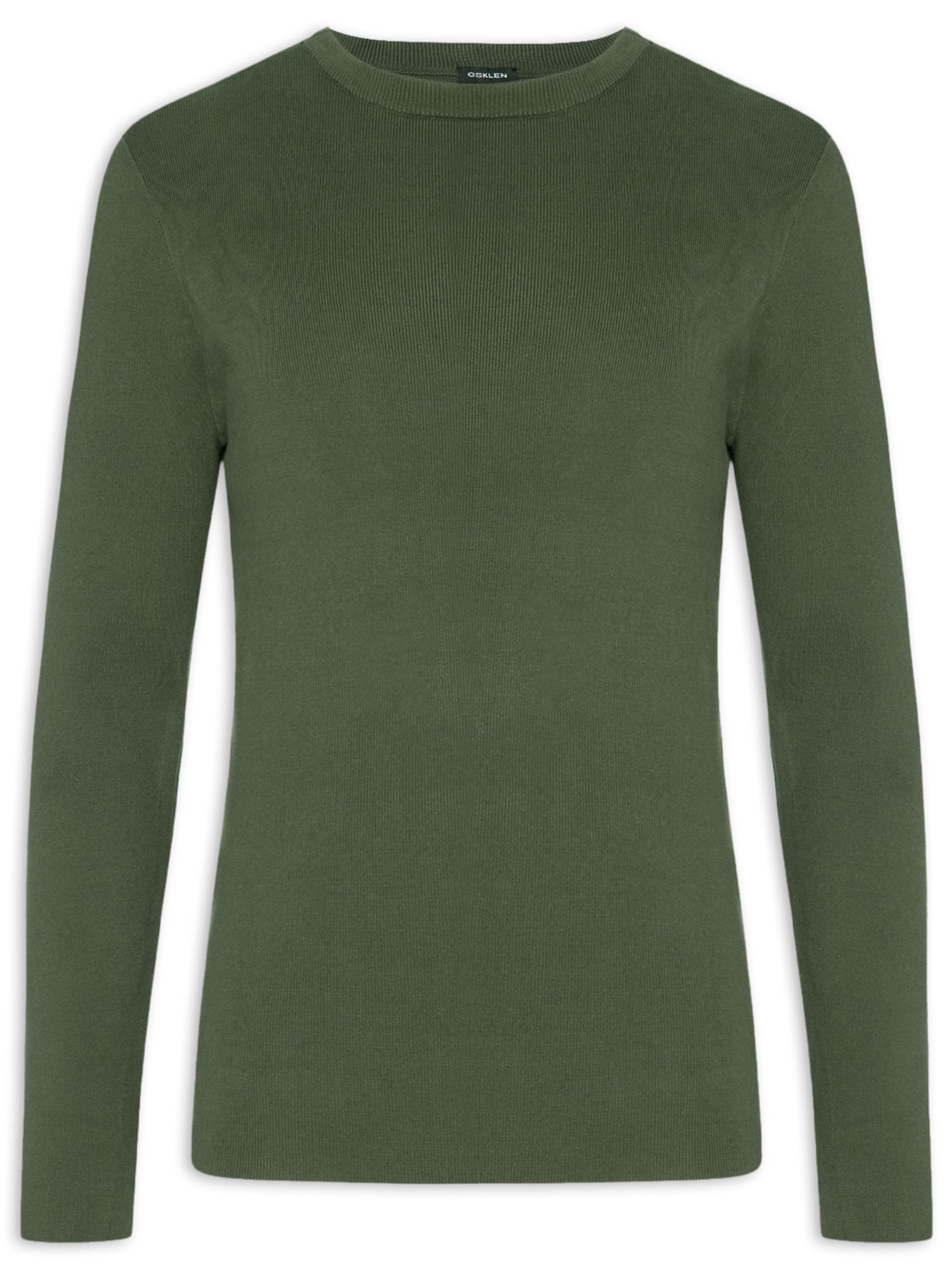 Suéter Masculino Tricot Manga Longa Over Solid Cotton Verde Osklen