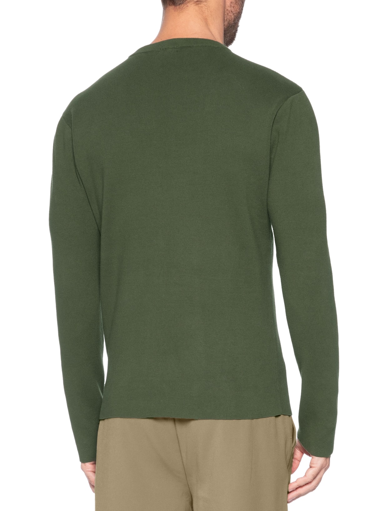 Suéter Masculino Tricot Manga Longa Over Solid Cotton Verde Osklen