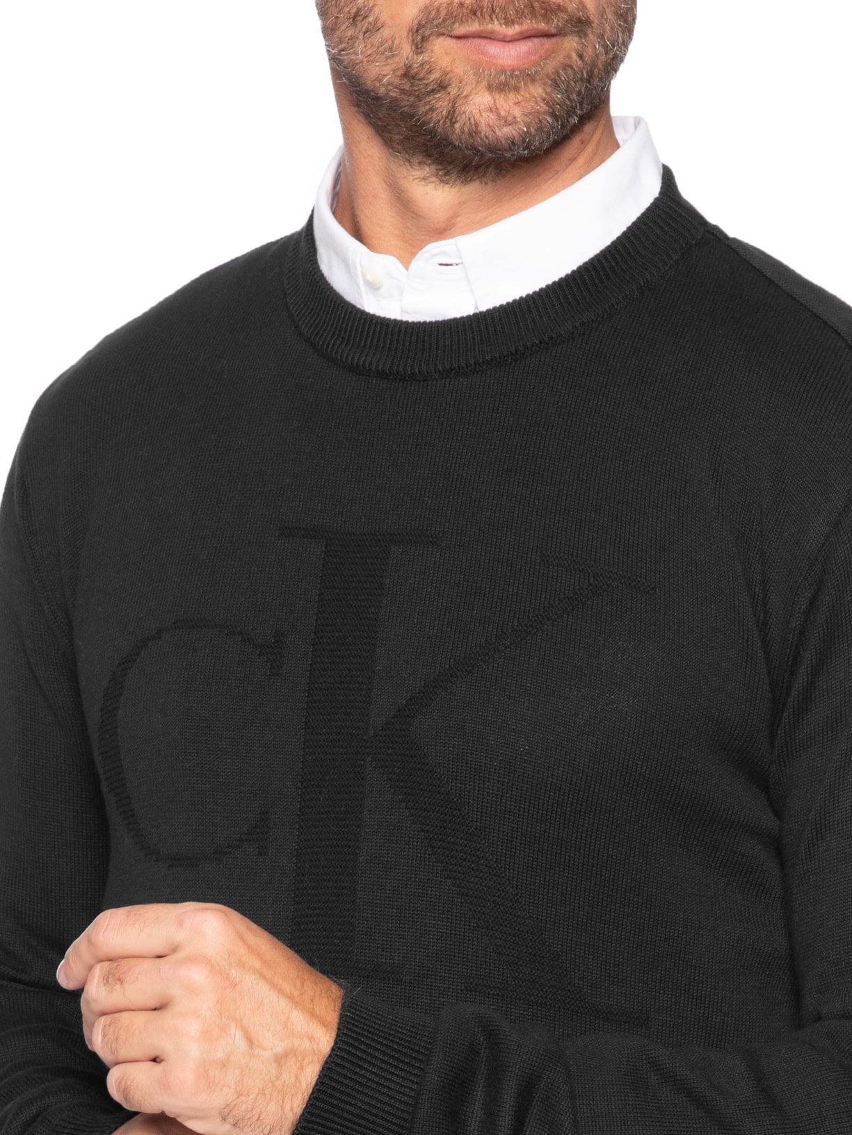 Suéter Masculino Tricot Maxi Preto Calvin Klein Jeans