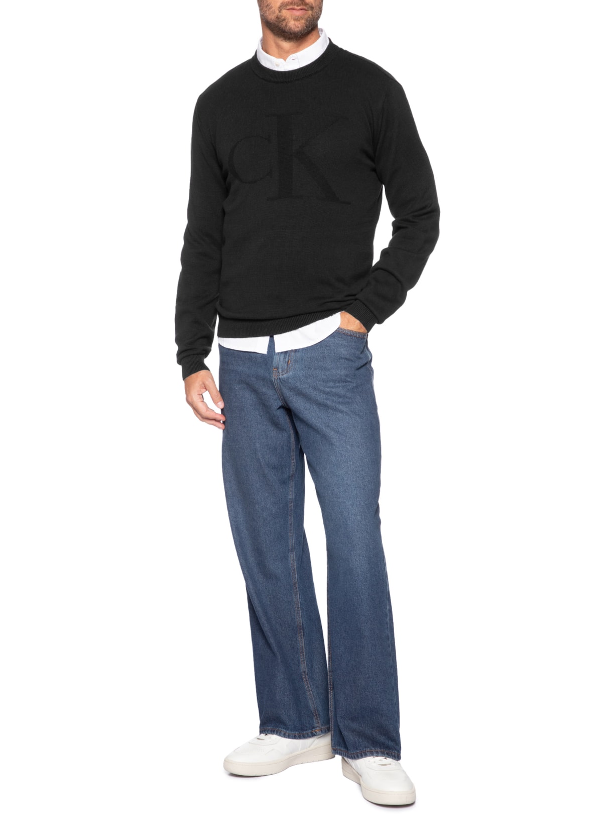 Suéter Masculino Tricot Maxi – Preto Calvin Klein Jeans