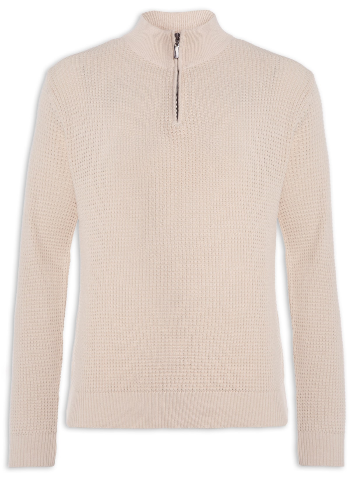 Suéter Masculino Tricot Pablo Quadrile - Bege