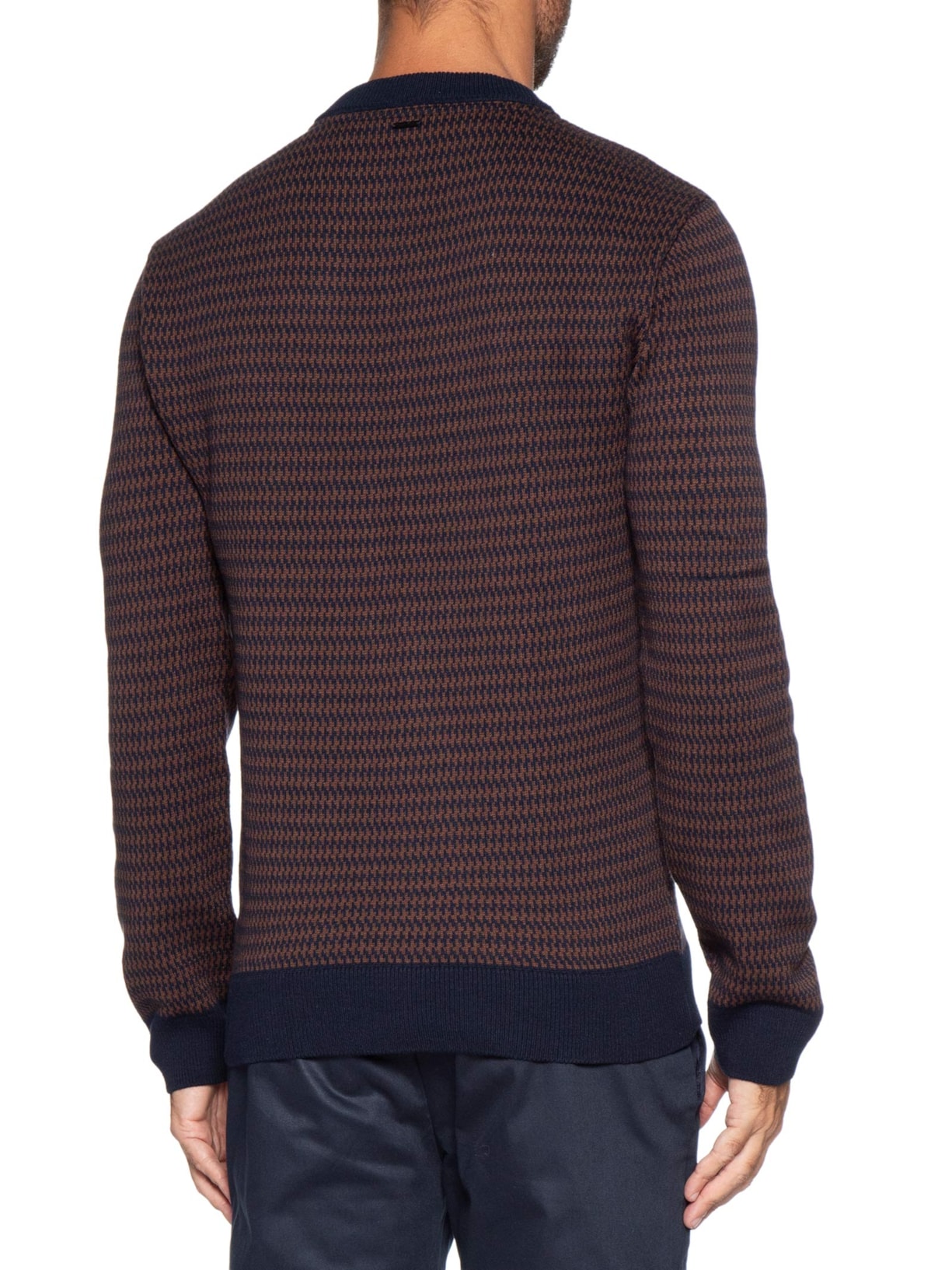 Suéter Masculino Tricot Pied De Poule Azul Calvin Klein - White Label