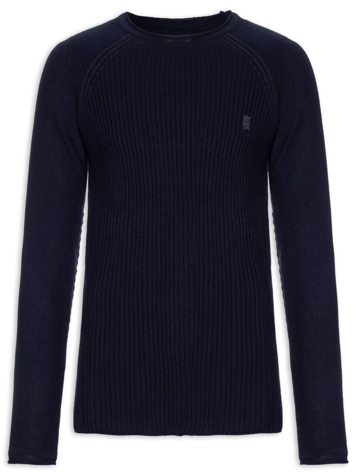 Suéter Masculino Tricot Pilot Canelado - Azul