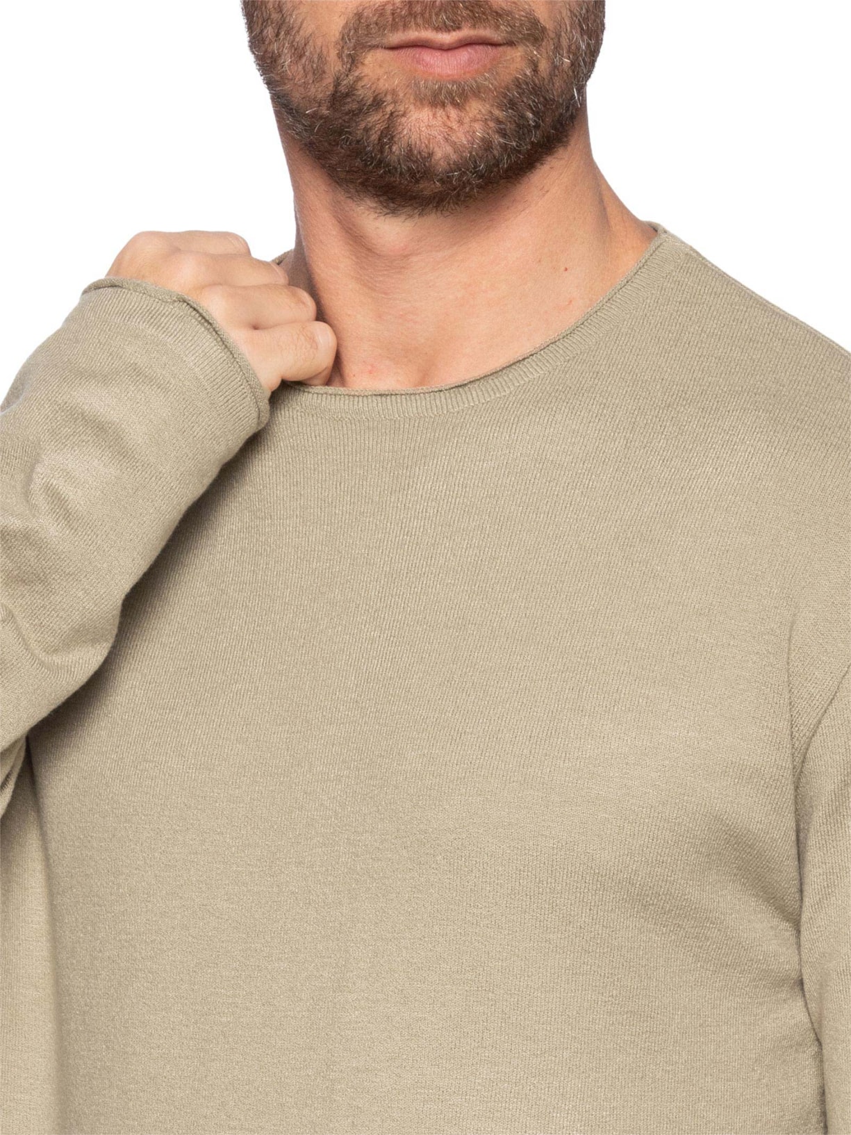 Suéter Masculino Tricot Pull Bege Zapalla