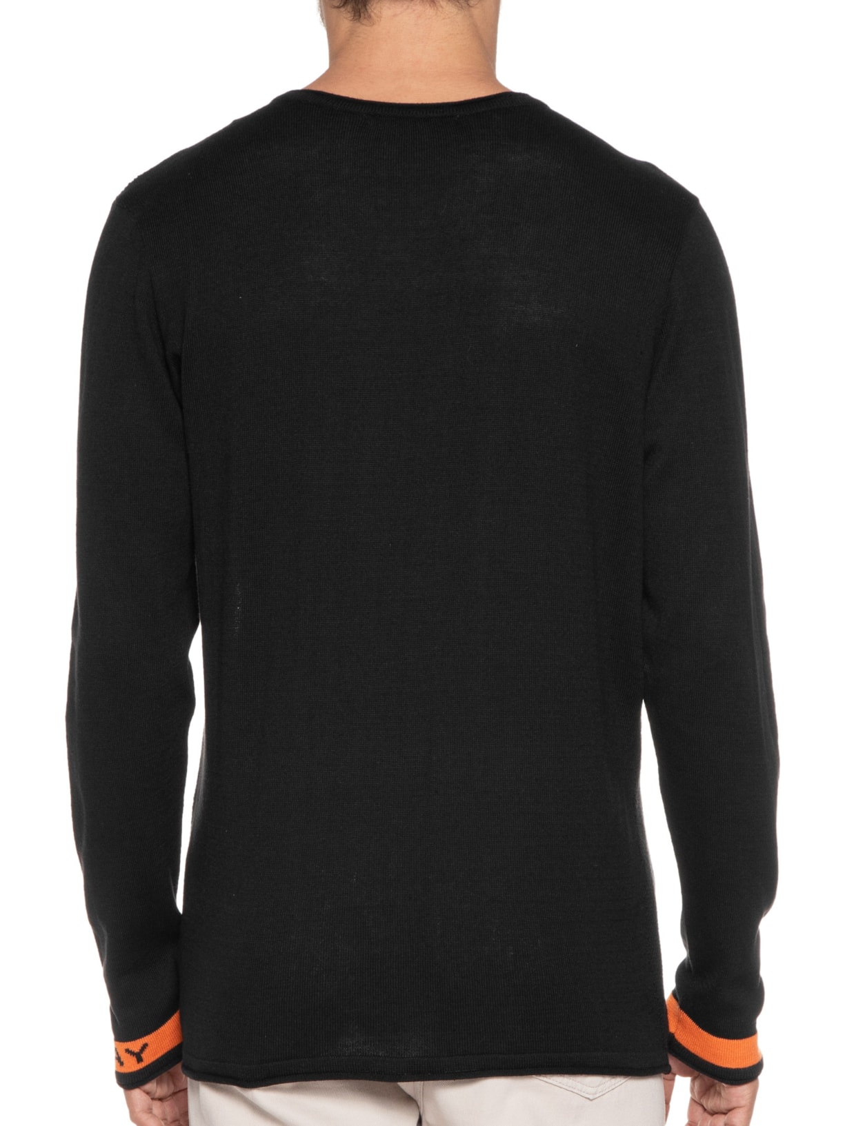 Suéter Masculino Tricot Replay Faixa Na Manga Preto Replay