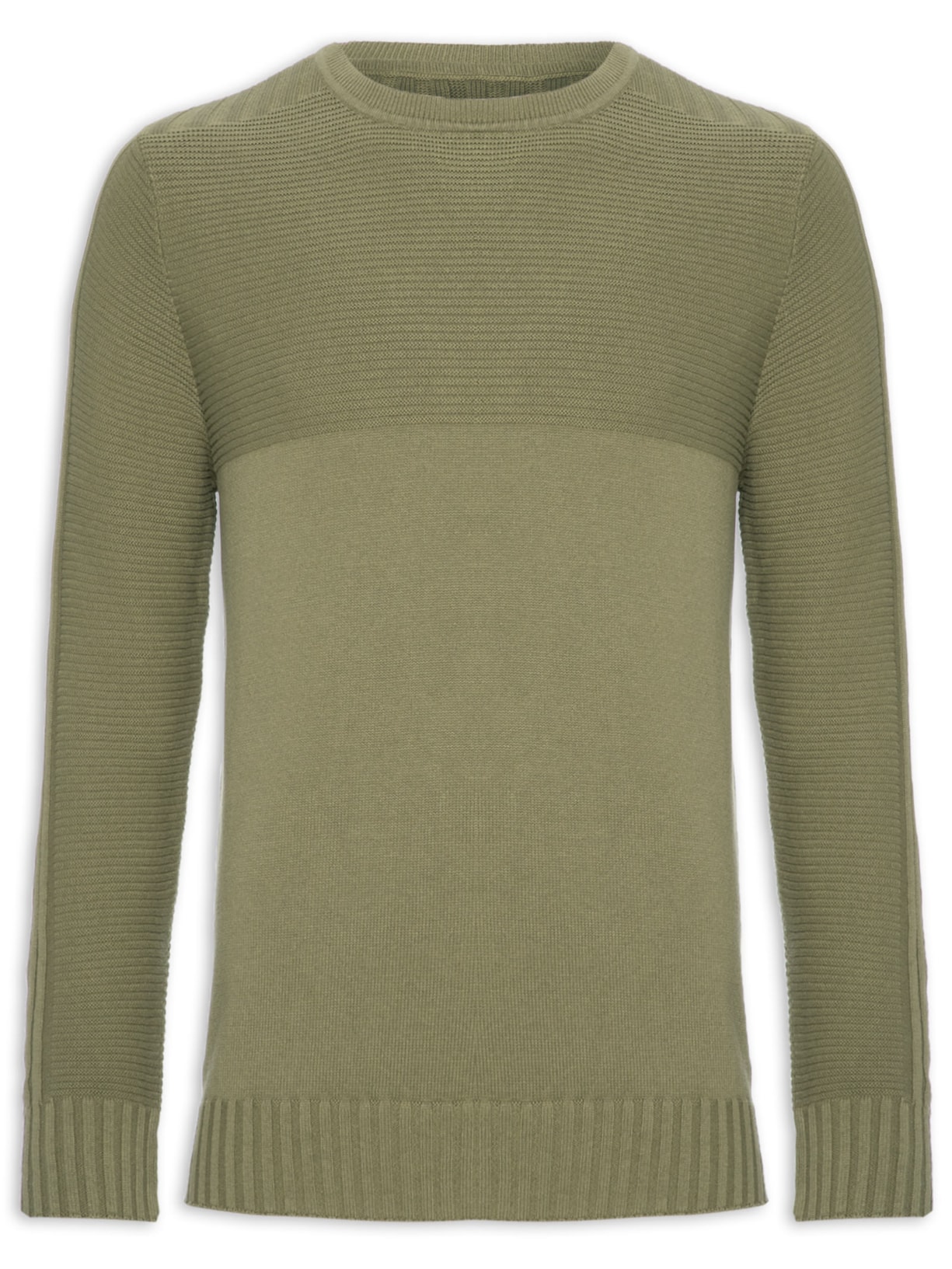 Suéter Masculino Tricot Texturas - Marrom