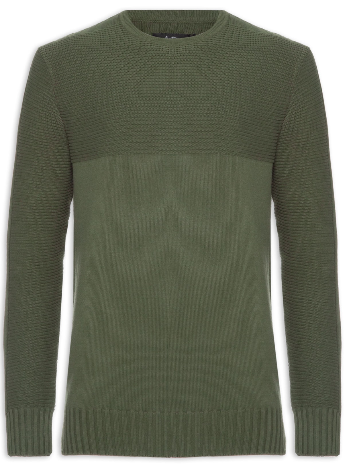 Suéter Masculino Tricot Texturas Verde Foxton