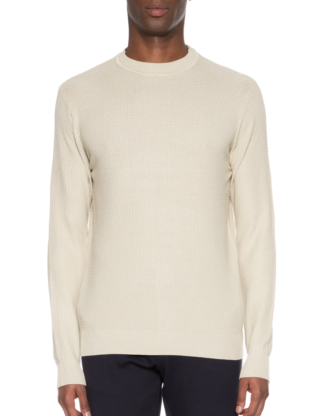 Suéter Masculino Tricot Texturizado Bege '2 Essential