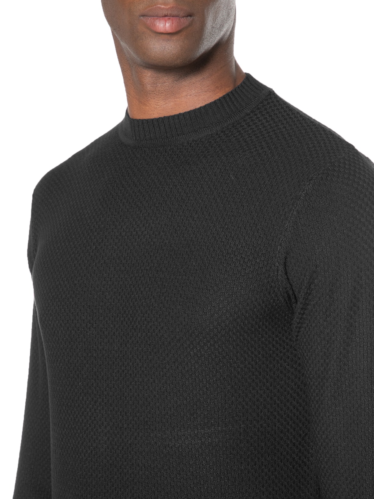 Suéter Masculino Tricot Texturizado Preto '2 Essential