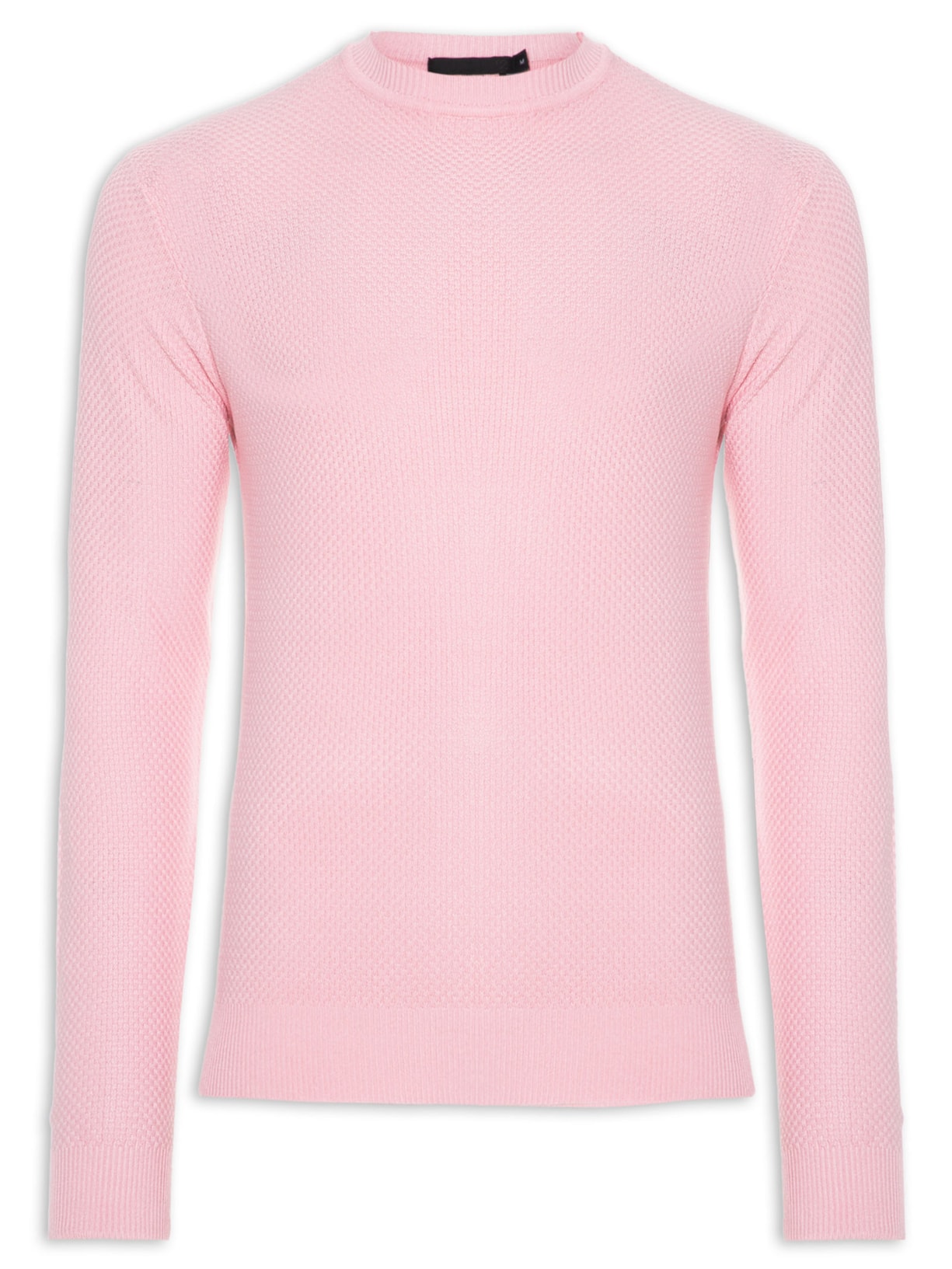 Suéter Masculino Tricot Texturizado - Rosa
