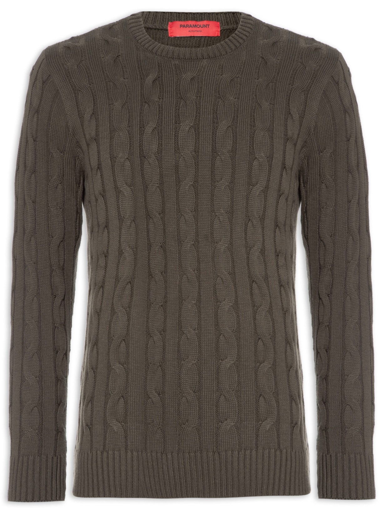 Suéter Masculino Tricot Trança Manga Longa - Verde