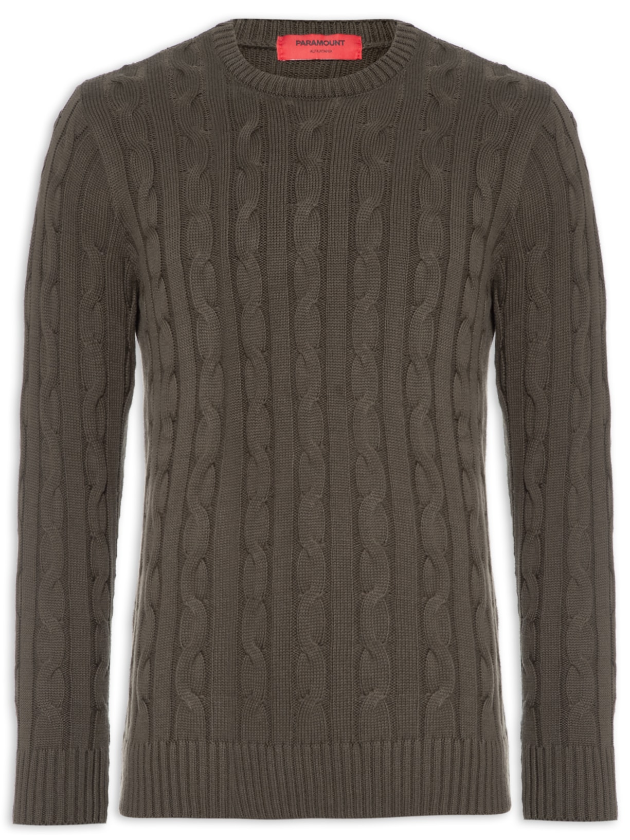 Suéter Masculino Tricot Trança Manga Longa - Verde