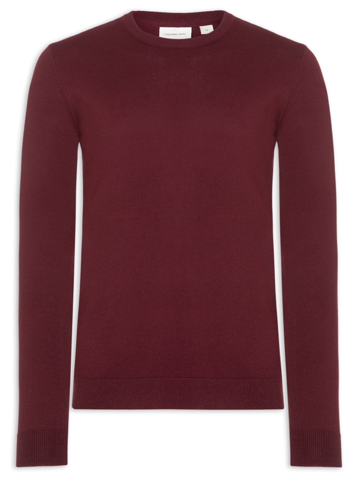 Suéter Masculino Tricot Viscose Com Logo Vermelho Calvin Klein Jeans