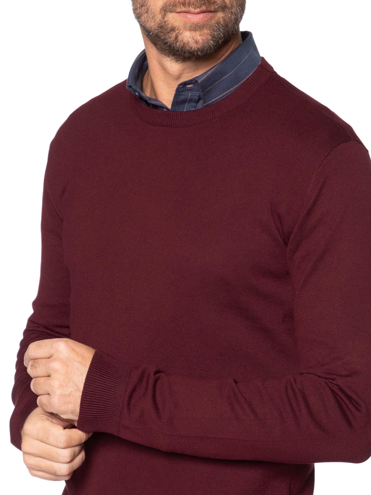 Suéter Masculino Tricot Viscose Com Logo Vermelho Calvin Klein Jeans