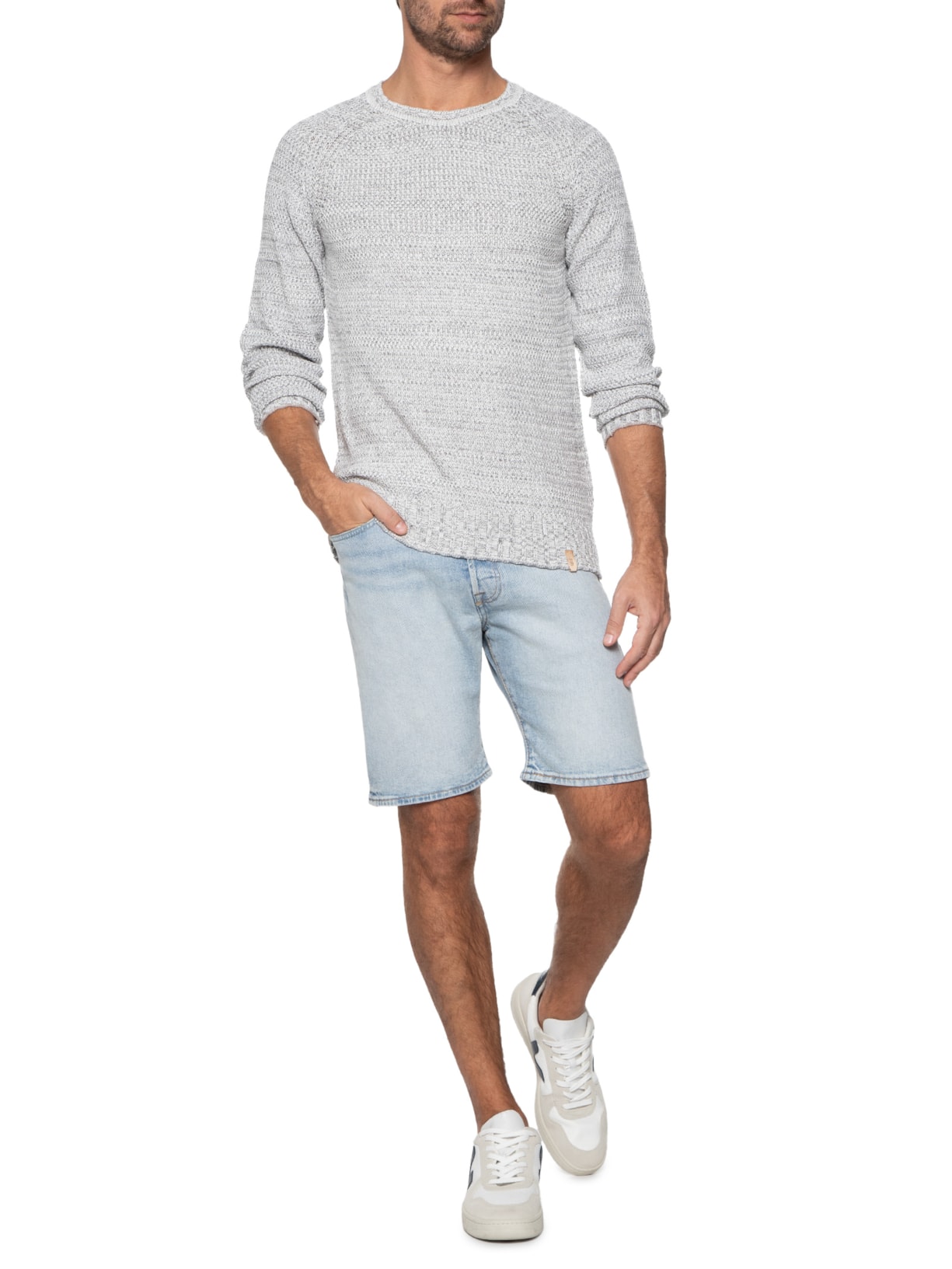 Suéter Masculino Tricot Winter Cinza Pineapple