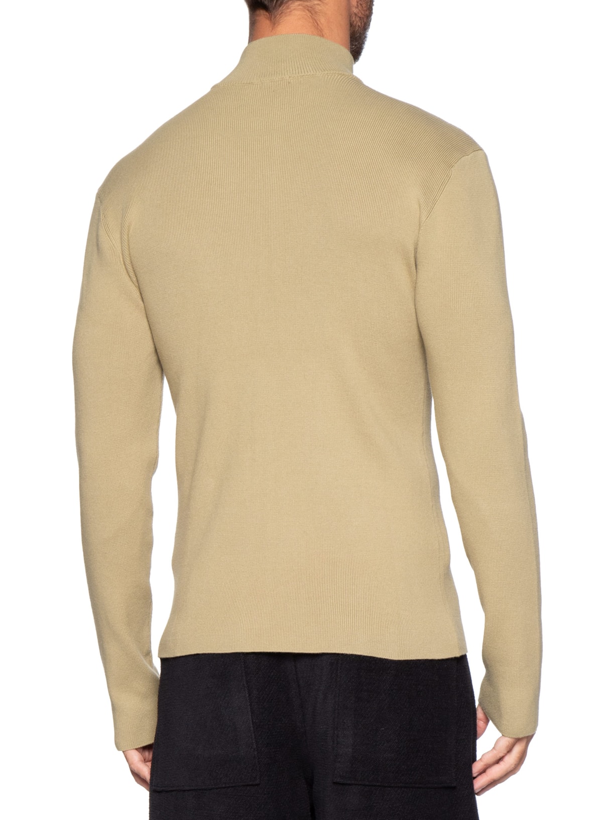 Suéter Masculino Tricot Zíper Bege Osklen