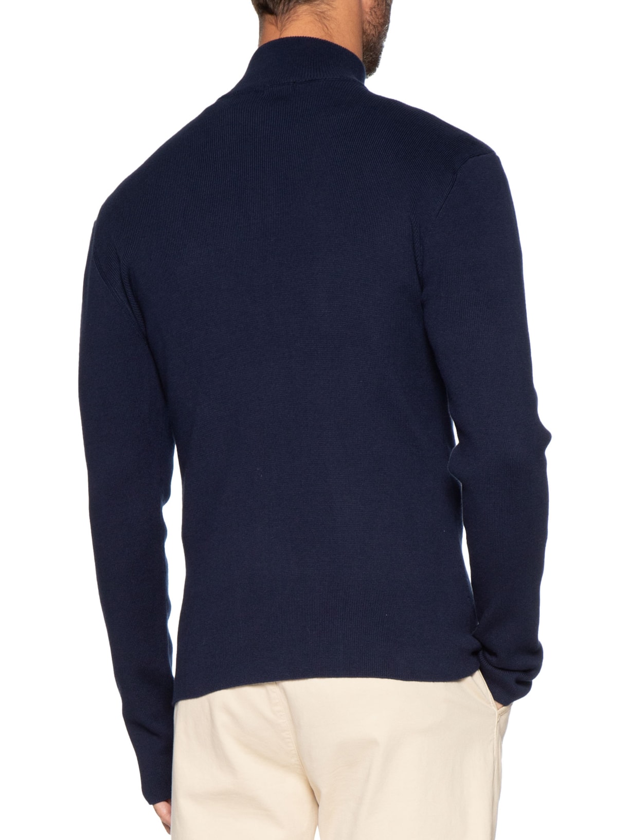 Suéter Masculino Tricot Zíper – Azul Osklen