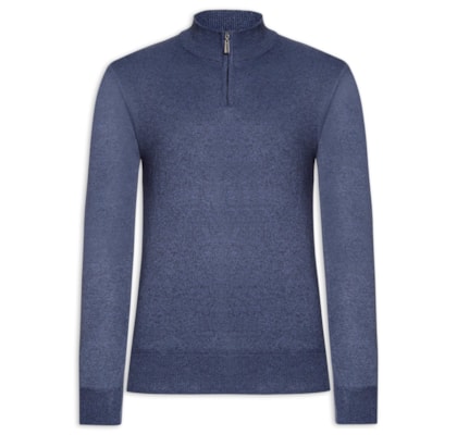 Suéter Masculino Zíper - Azul