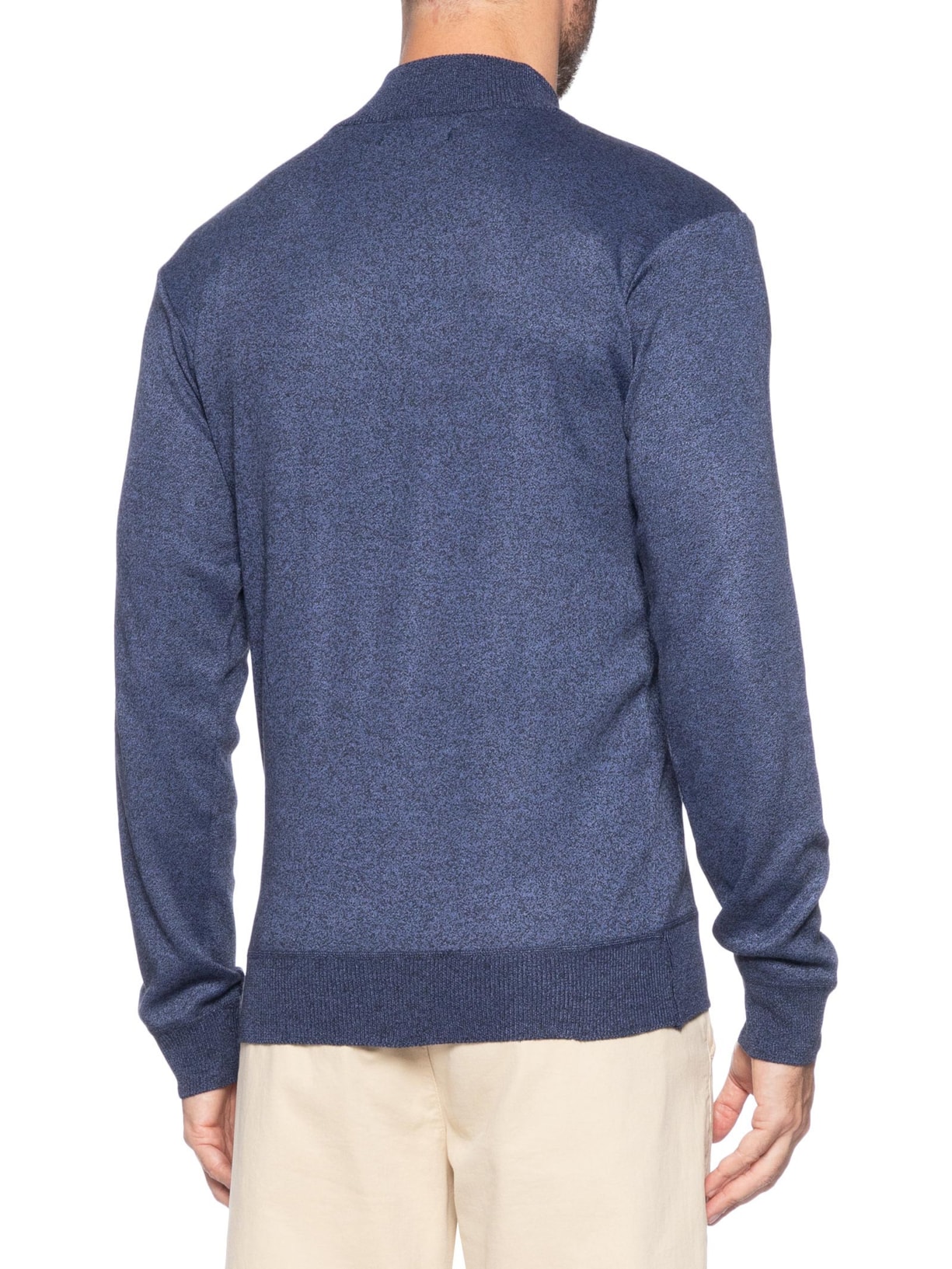 Suéter Masculino Zíper Azul '2 Essential