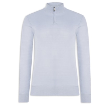 Suéter Masculino Zíper - Cinza