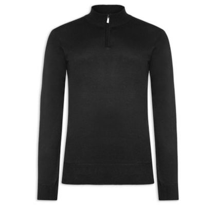 Suéter Masculino Zíper - Preto