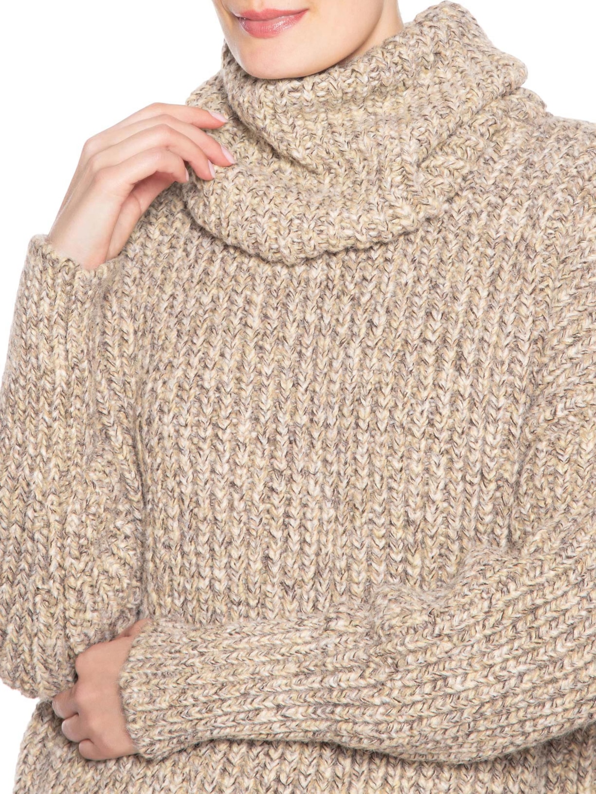 Suéter Maxipull Pérola Bege Anselmi