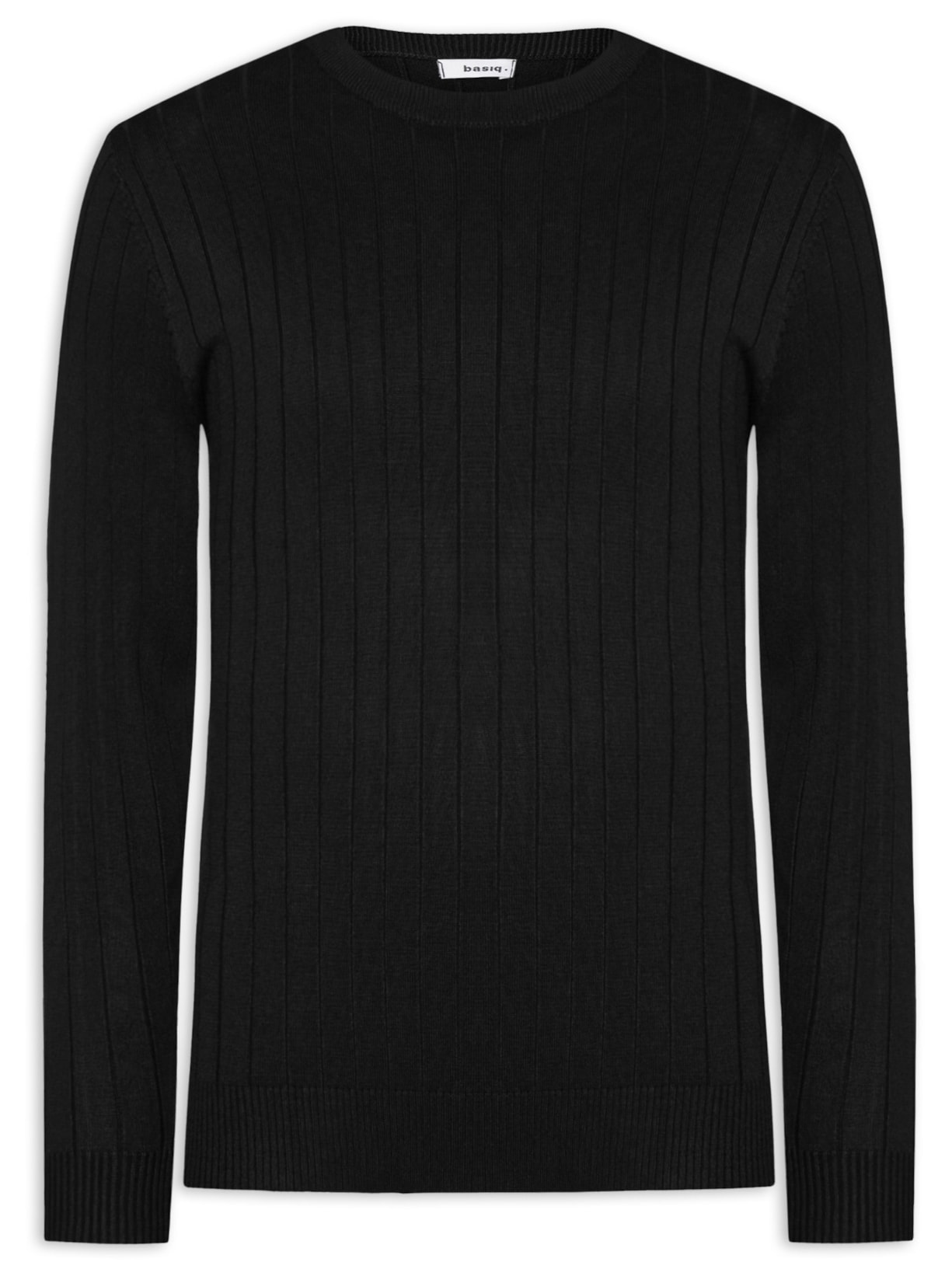 Suéter Tricot Masculino Com Textura - Preto