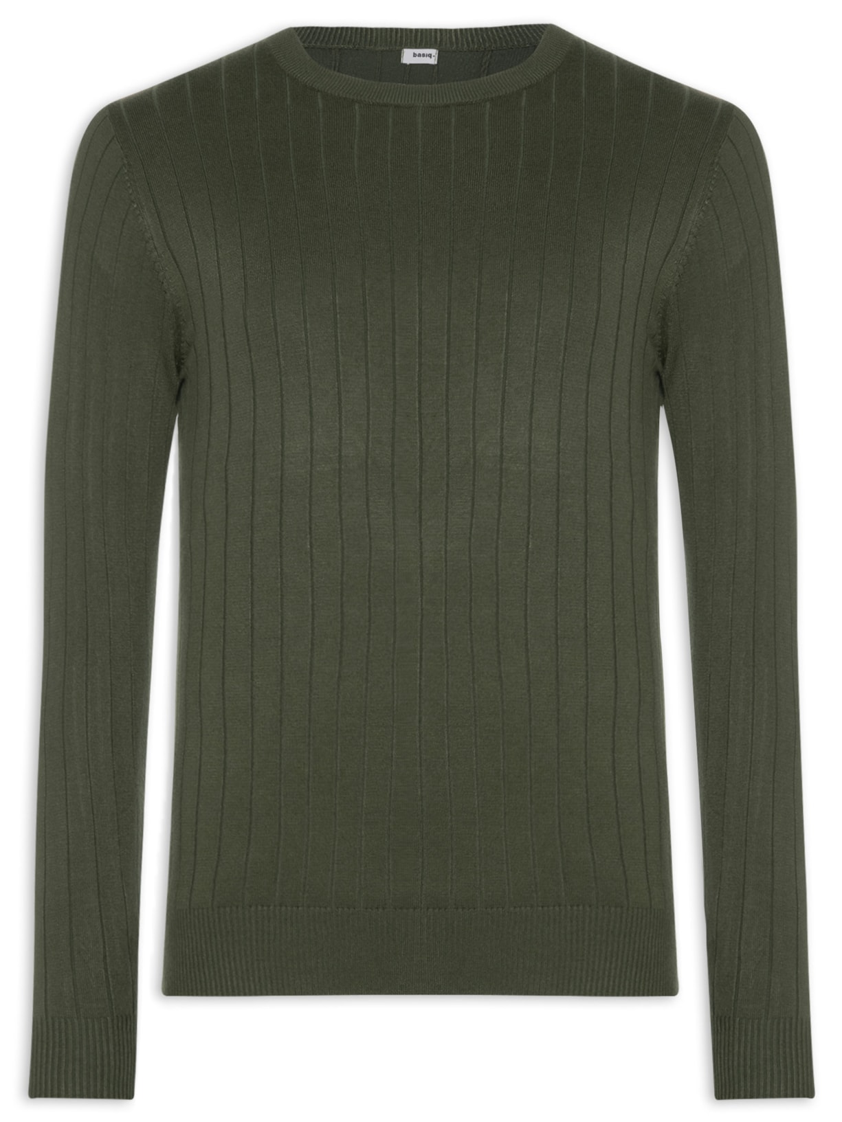Suéter Tricot Masculino Com Textura - Verde