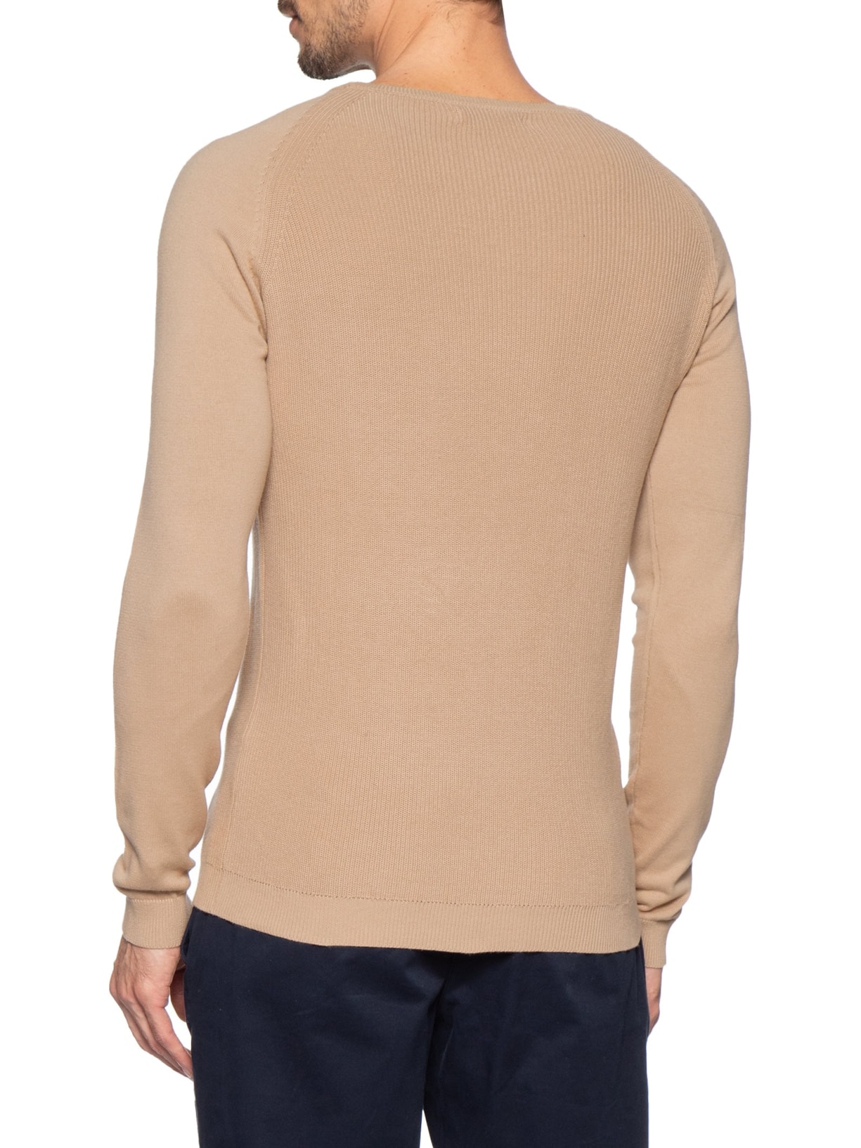 Suéter Tricot Masculino Corpo Tranças Mg Lisa Bege '2 Essential