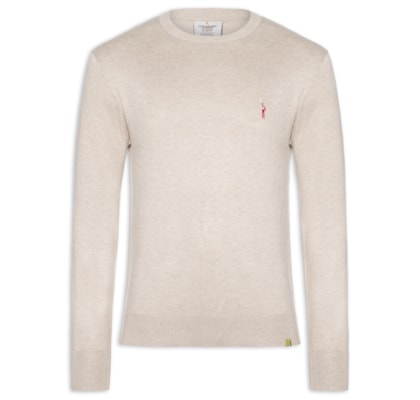 Suéter Tricot Masculino Manga Longa Touch Senna - Bege