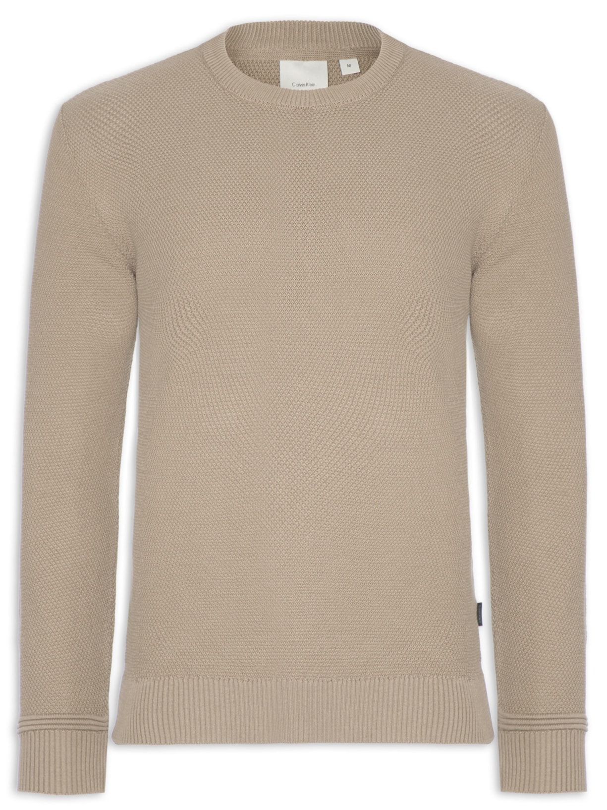 Suéter Tricot Masculino Ponto Arroz Bege Calvin Klein - White Label