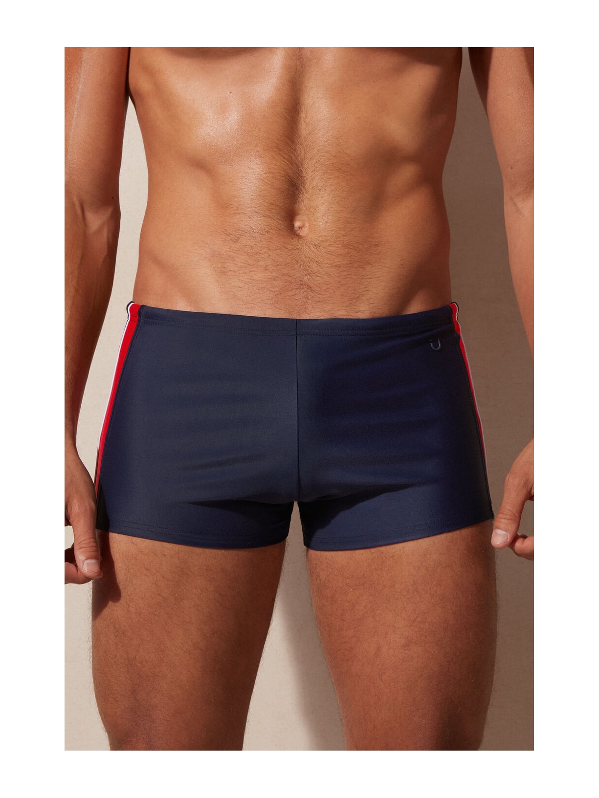 Sunga Boxer Com Faixas Laterais Azul Intimissimi