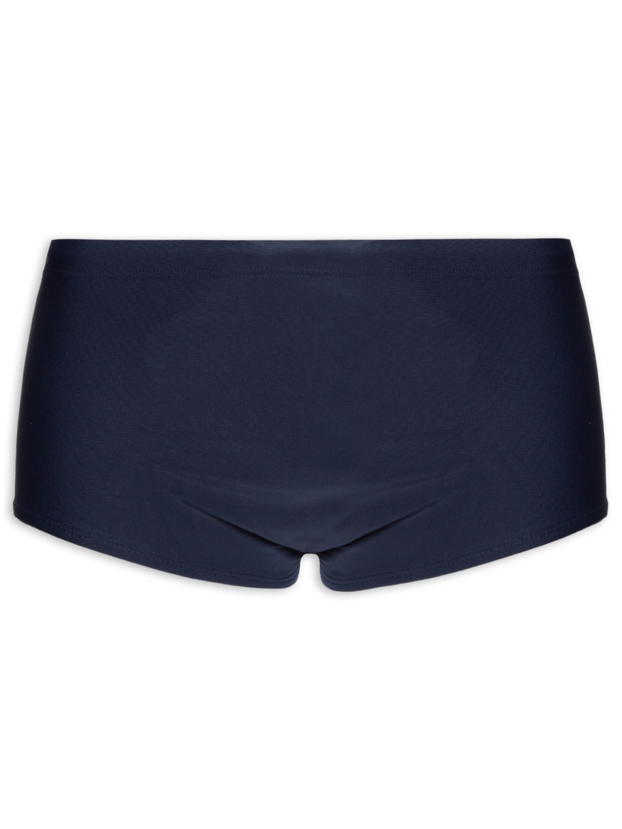 Sunga Lisa Com Gorguão Lateral Bordado - Azul