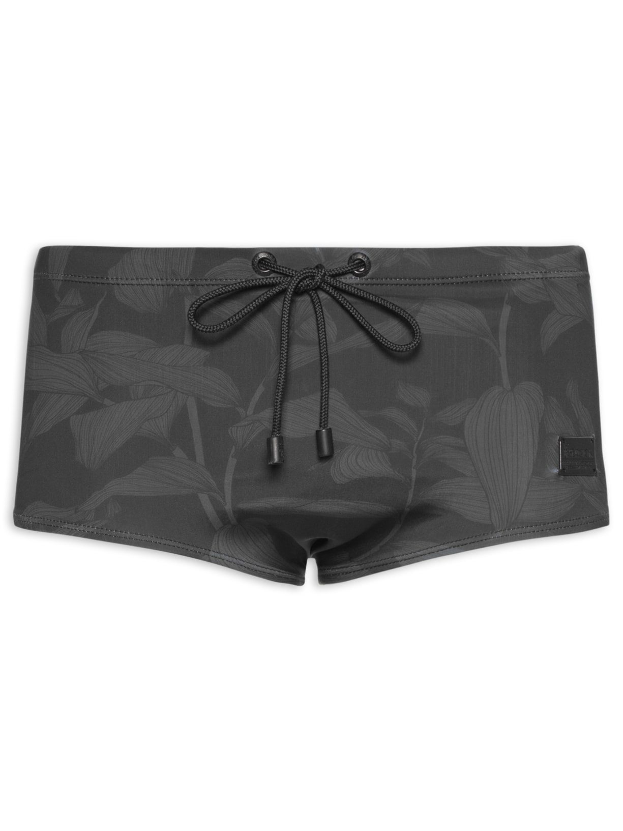 Sunga Marbella Estampa Petal Gray - Preto