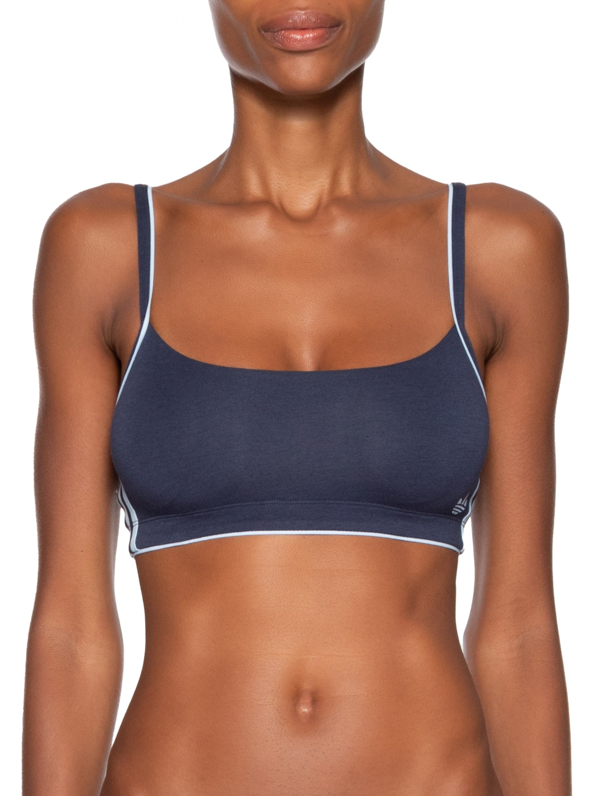 Sutiã Adicolor Comfort Flex Cotton Scoop Bralette Azul Adidas Originals Underwear
