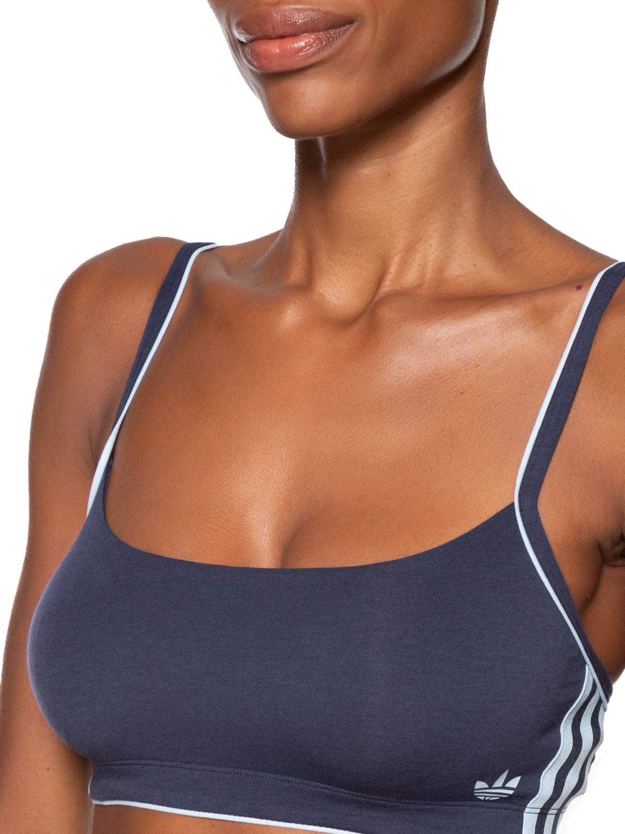 Sutiã Adicolor Comfort Flex Cotton Scoop Bralette Azul Adidas Originals Underwear