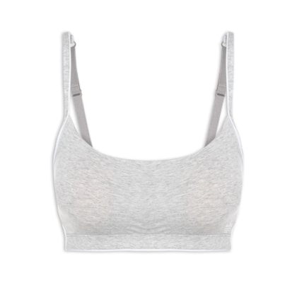 Sutiã Adicolor Comfort Flex Cotton Scoop Bralette - Cinza