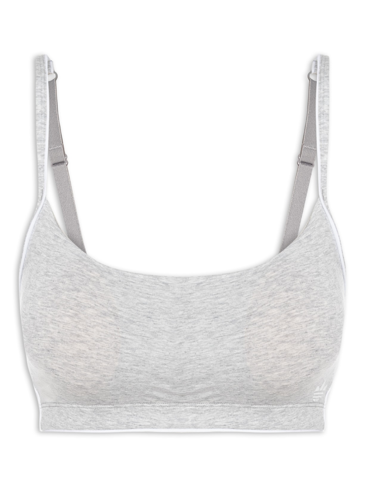 Sutiã Adicolor Comfort Flex Cotton Scoop Bralette - Cinza