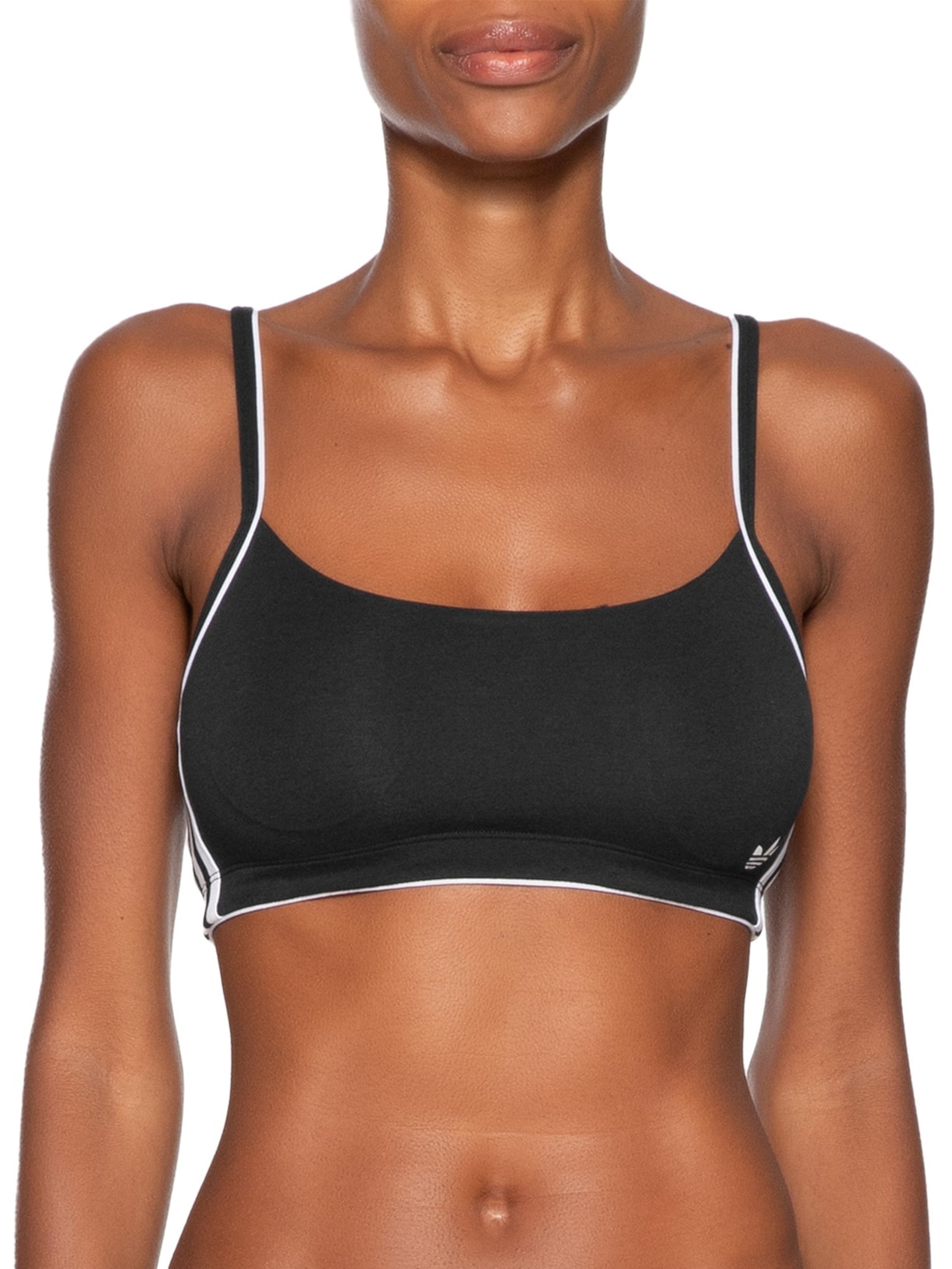 Sutiã Adicolor Comfort Flex Cotton Scoop Bralette Preto Adidas Originals Underwear