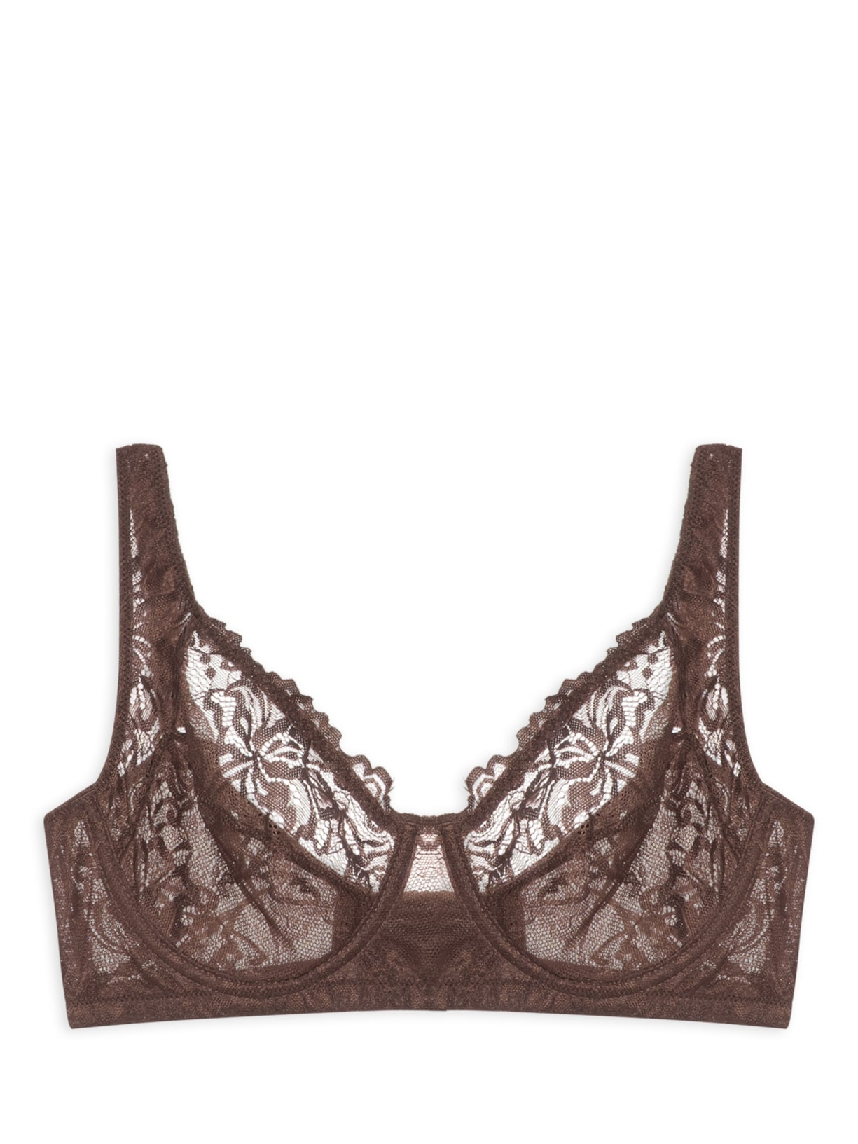 Sutiã Aro Sem Bojo Renda Expresso Glow Marrom Jogê