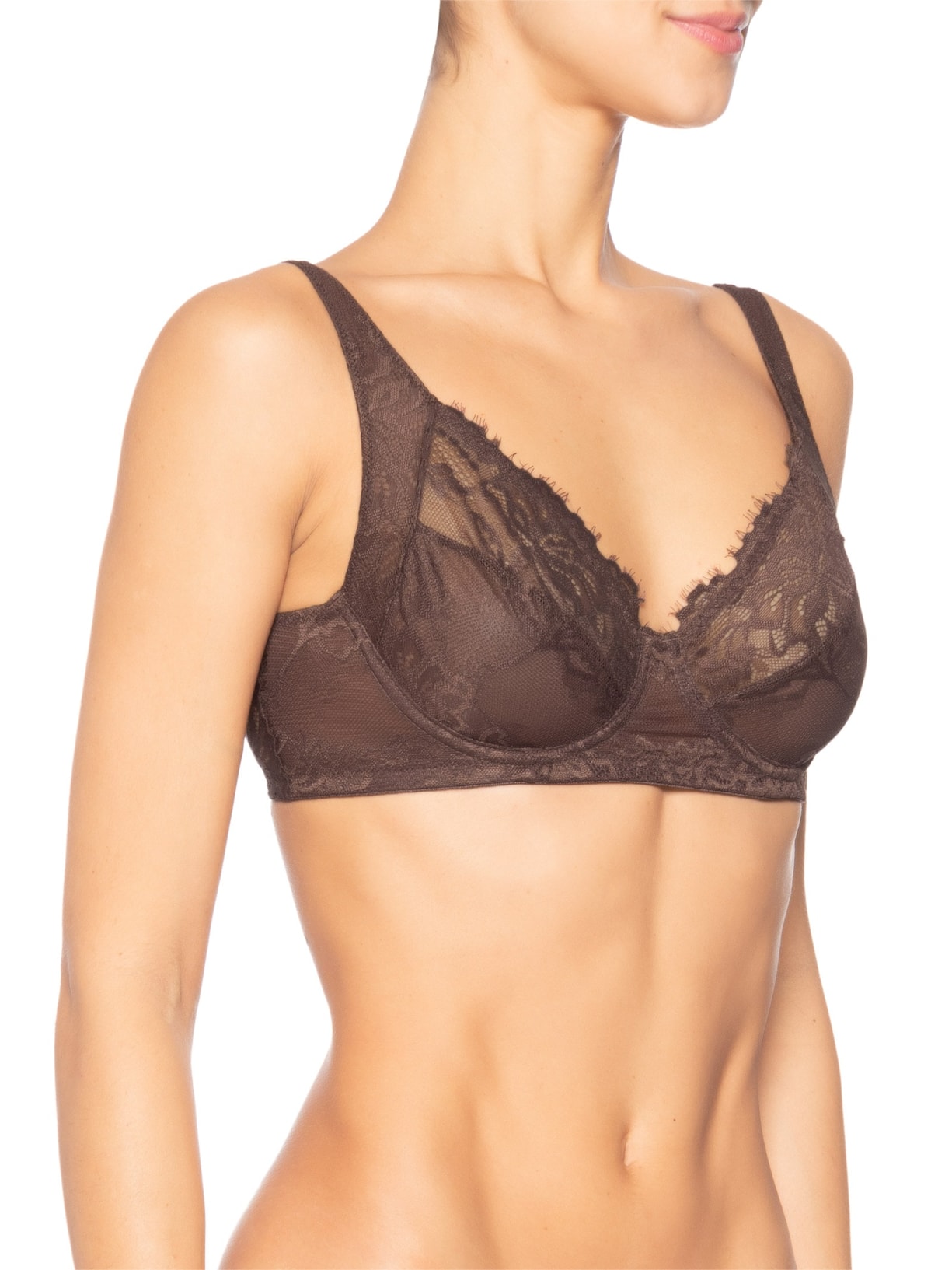 Sutiã Aro Sem Bojo Renda Expresso Glow Marrom Jogê