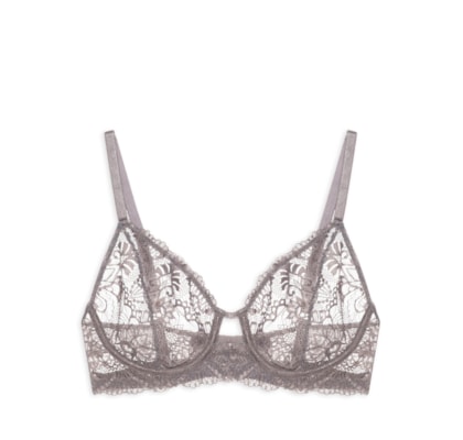 Sutiã Aro Sem Bojo Renda Felipa - Cinza