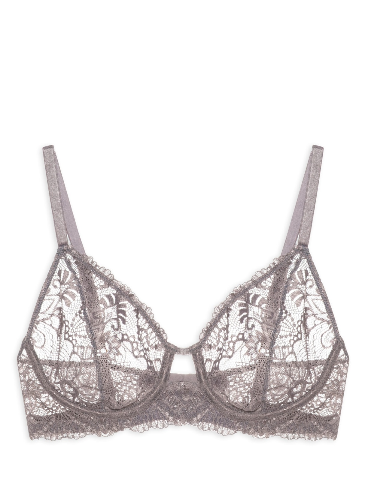 Sutiã Aro Sem Bojo Renda Felipa - Cinza